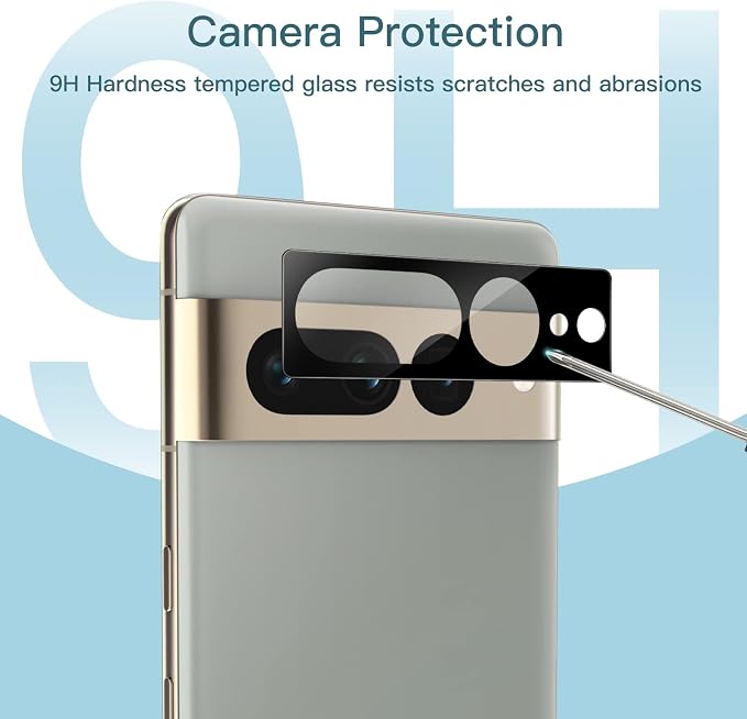 JETech Screen Protector for Google Pixel 7 Pro, 2+2 Pack | with Camera Lens Protector, Flexible TPU Film, Fingerprint ID Compatible, HD Clear, Easy Installation