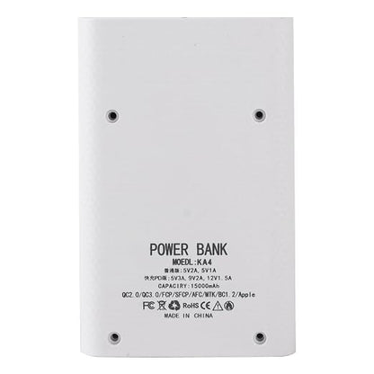 ABS Portable DIY Battery Case Kit for Charging, DIY Power Bank for All Mobile Phone, Black, 5V2A Output, Model, 85g (White)