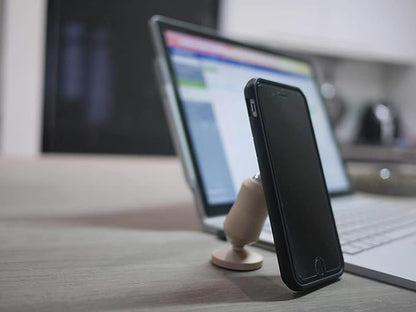 The Original Dual Magnetic Movable Phone Holder and Tablet Mount (Silver)