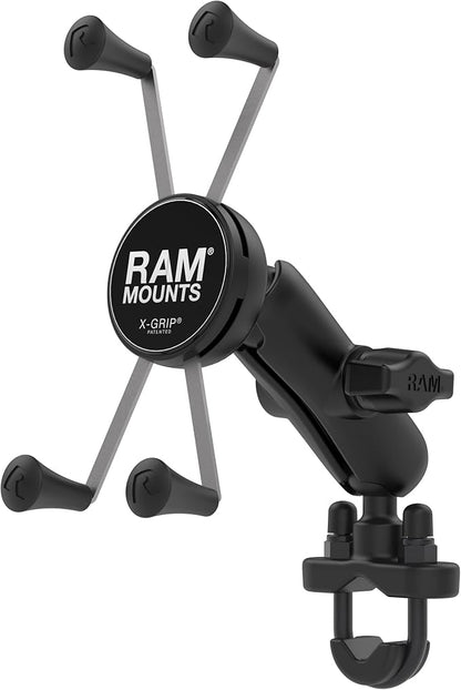 RAM Mounts X-Grip Large Phone Mount with Handlebar U-Bolt Base RAM-B-149Z-UN10U with Medium Arm for Motorcycle, ATV/UTV, Bike