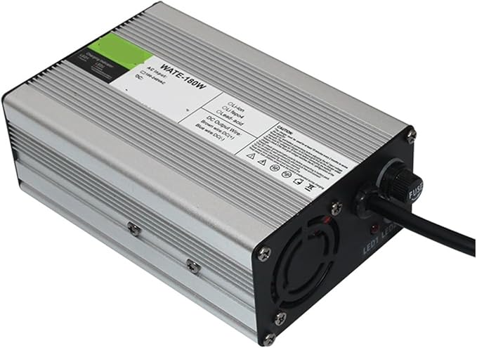 Charger Aluminum Lithium Ion Battery WATE- 12.6V 3A Charger 12V Li-ion Battery Smarts Charger Aluminum case Used for 3 Series 12V Li-ion Battery 100V-240VAC(Crocodile Clip,U.K)