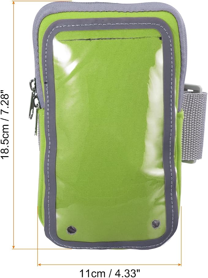 PATIKIL Phone Arm Bands for Running, Running Phone Holder Carrier Armband Cell Phone Holder for Runners, Green