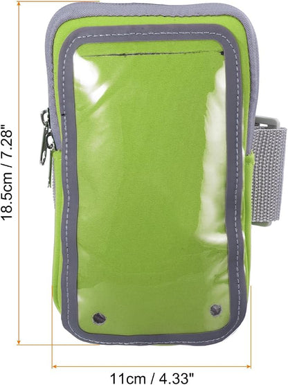 PATIKIL Phone Arm Bands for Running, Running Phone Holder Carrier Armband Cell Phone Holder for Runners, Green