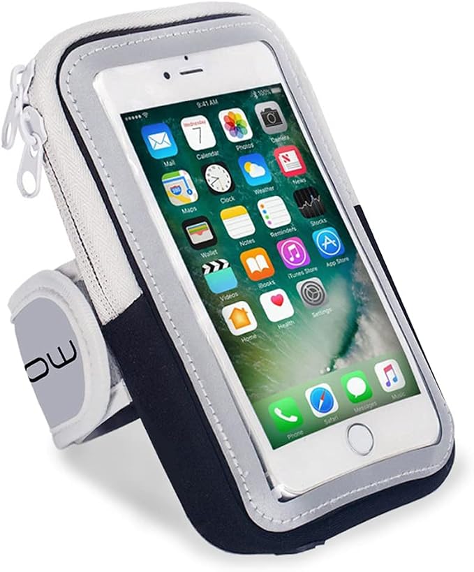 LENPOW Multifunctional Outdoor Sports Armband Sweatproof Running Armbag Casual Arm Package Bag Gym Fitness Cell Phone Bag Key Holder for iPhone 17 16 15 14 13 Pro MAX Plus Samsung Galaxy Note S25 S24