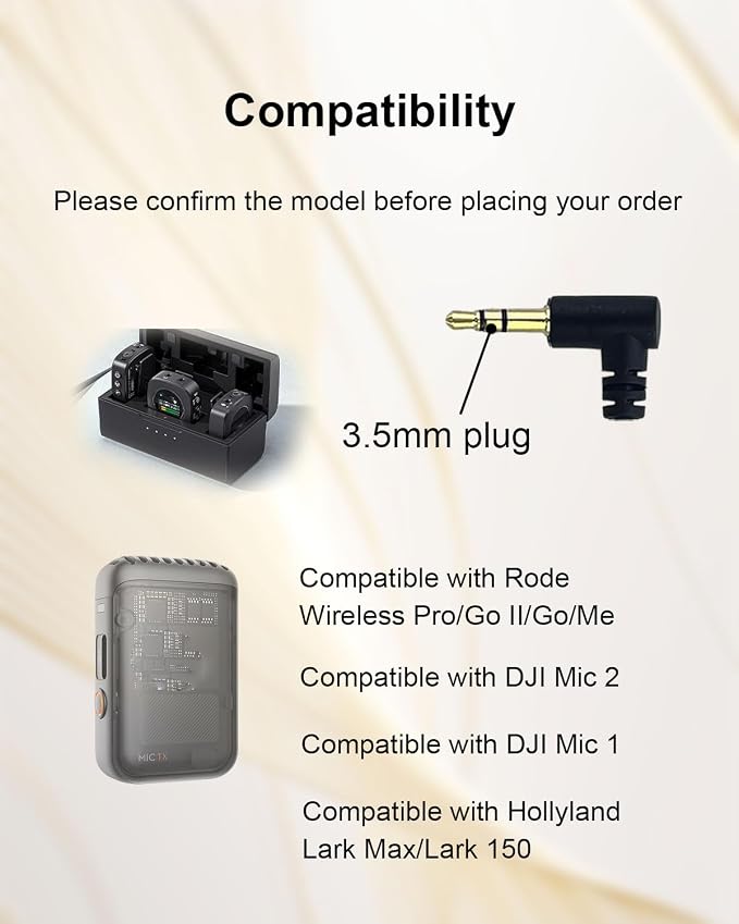 2Pcs Lavalier Microphone Compatible with DJI MIC 1/2 and for Rode Wireless GO II, Angled 3.5mm TRS Plug Omnidirectional Microphone for Streaming Vlog Interview and More, 1.5M