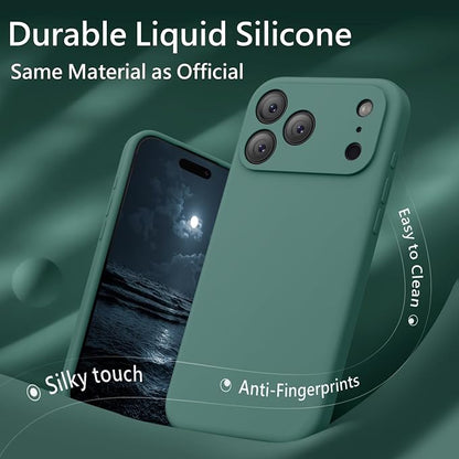 FireNova Magnetic for iPhone 17 Pro Max Case, Compatible with MagSafe, [Integrated Silicone Camera Control Button] [Camera Protection] Anti-Scratch Microfiber Lining Phone Case, 6.9", Midnight Green