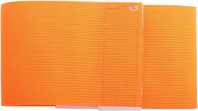 Captain Armband, Outdoor Team Sports Groups Soccer Armbands Adjustable Player Bands Elastic Soccer Captain Armband for Adult Youth School Team Competition Players(Orange)