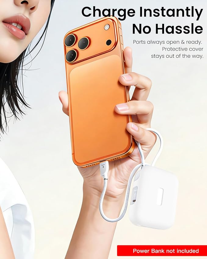 Silicone Case for TORRAS EasyGo Power Bank 45W 10000mAh,Full-Body Protective Cover for TORRAS Power Bank 45W,Precise Port Cutouts (Case Only) White