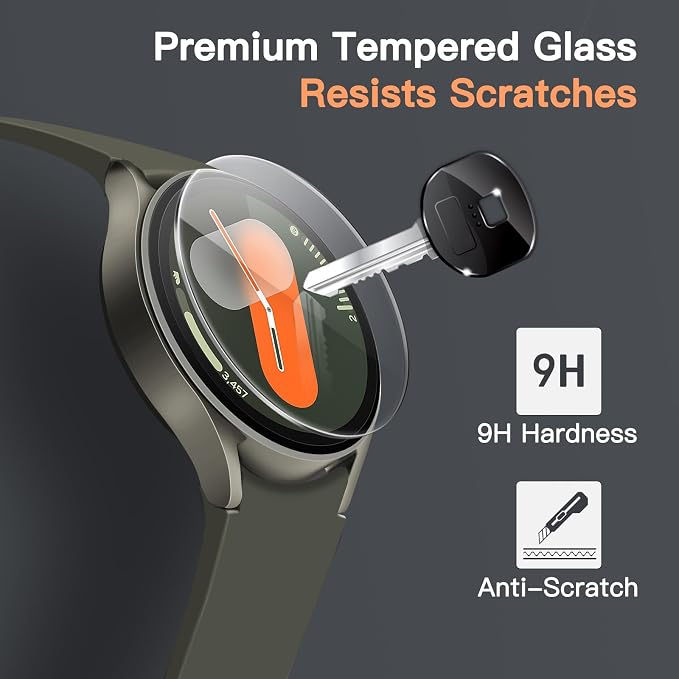 JETech Screen Protector for Samsung Galaxy Watch 7/6 40mm, 3-Pack | Tempered Glass Protection, HD Clear, Anti-Scratch Design