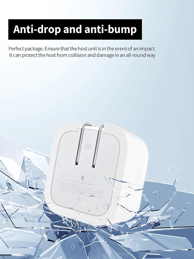 Case for Apple 35W Dual USB-C Port Compact Power Adapter, WUNIAK Soft Silicone Protective Portable Scratch Shock Resistant Shell, Protective Case for Apple 35W Dual USB-C Charger, White