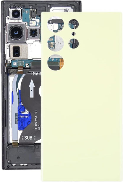 Back Panel Replacement for Galaxy Galaxy S23 Ultra 5G SM-S918B Easy On Installation Battery Cover (Beige)