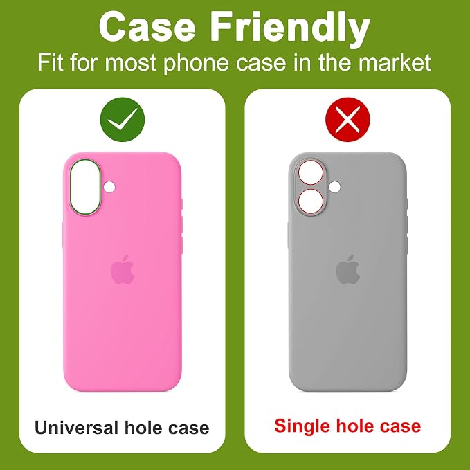 2-Pack Shatterproof Camera Lens Protector for iPhone 16/16 Plus |AR Tempered Glass Strong Adsorption Metal Camera Cover Screen(Cyan)
