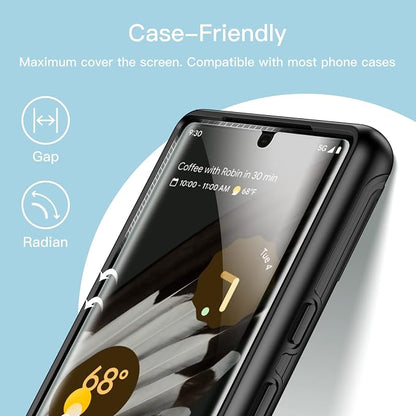 JETech Screen Protector for Google Pixel 7 Pro, 2+2 Pack | with Camera Lens Protector, Flexible TPU Film, Fingerprint ID Compatible, HD Clear, Easy Installation