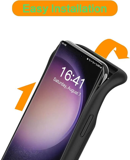 Battery Case for Galaxy S22 Ultra/S23 Ultra,[12000mAh] Portable Protective Smart Wireless Charging Case Support Carplay Compatible with Galaxy S22 Ultra/Galaxy S23 Ultra Battery Case (Black)
