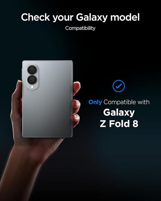 Spigen Camera Lens Protector for Galaxy Z Fold 8 - Black [2 Pack] | GlasTR EZ Fit Optik Pro, 9H+ Tempered glass, Scratch resistance, Original photo quality, Auto-align tray, Case-friendly