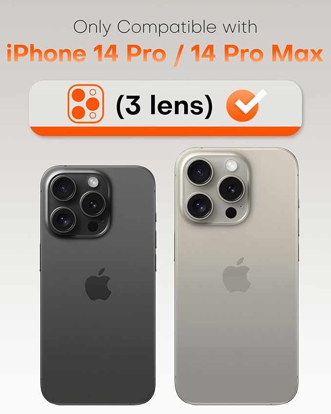 TOCOL for iPhone 14 Pro Max Camera Lens Protector/iPhone 14 Pro Camera Lens Protector Tempered Glass HD Individual Scratch Resistant Cover Accessories Case Friendly 2 Pack（Rose Gold）