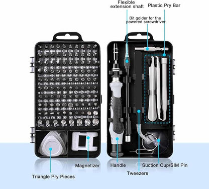 EFAITHFIX Precision Screwdriver Set, Professional 115 in 1 Magnetic Repair Tool Kit for Computer, Mobile Phone, Laptop, Tablet, Game Console, Watch, Camera, Eyeglasses, Electronics, DIY Projects, etc