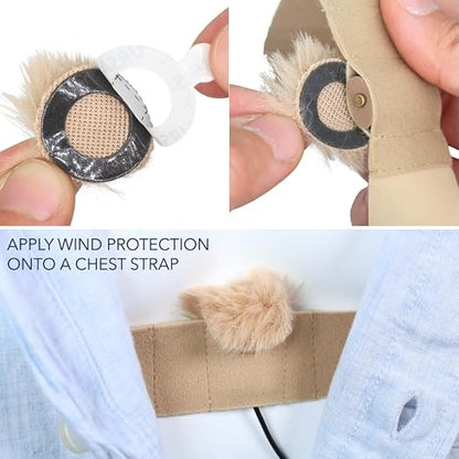 URSA Premium Sticky Zeros – Pack of 60 Ultra-Thin Padded Stickies with 14 mm Centre Hole for Lavalier Wind Protection & Under-Costume Mic Mounting