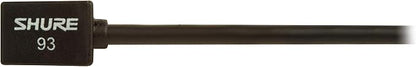 Shure WL93 Series Subminiature Condenser Lavalier Microphones,WL93- Black, with 4-Foot (1.2 m) Cable