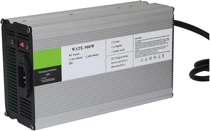 Charger Aluminum Lithium Ion Battery 29.2V 22A Charger 24V LiFePO4 Battery Smarts Charger Used for 8S 24V LiFePO4 Battery Input 220V Aluminum case(Crocodile Clip,E+U)