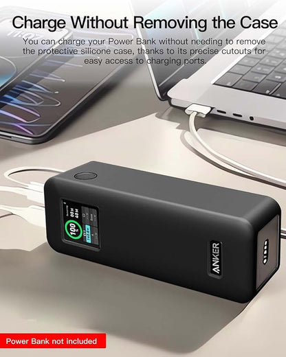 Case Cover for Anker Prime Power Bank 27,650mAh 250W, Full-Body Protective Cover for Anker Prime Power Bank,Drop-Proof,Scratch-Proof,Shock-Proof,Black