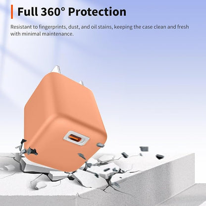 Case for TORRAS IceNano 45W Charger – Soft Silicone Protective Cover for Dynamic Charger,Shockproof Dustproof Charging Block Protector Sleeve[Orange]