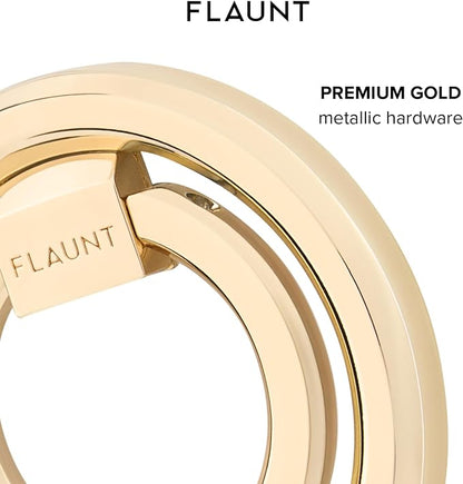 Flaunt MagSafe Phone Ring Holder & Stand - Removable MagSafe Phone Holder for Hand - Durable & Lightweight - Stylish Magnetic Grip Ring for iPhone 17 Pro Max/16 Pro Max/15/14/13/Pixel 10 (Gold)