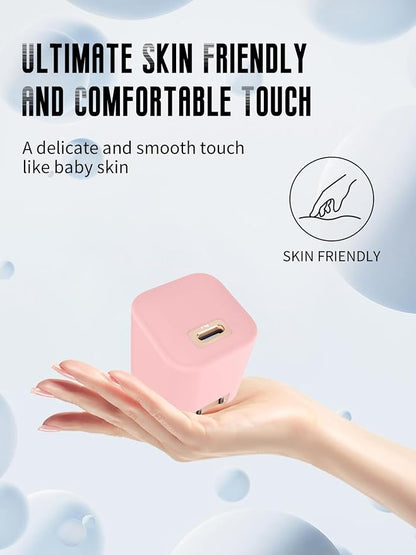 Case for Anker Nano 45W USB-C Charger (Model: B2692), Kids-Friendly Soft Silicone Protective Cover, Shockproof, Waterproof (Pink)