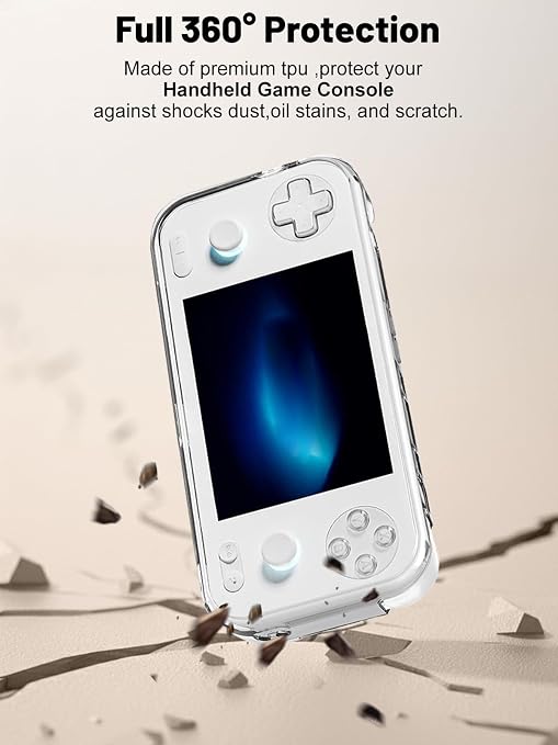 TPU Protective Case for AYANEO Pocket S mini Handheld Game Console, Full-Body Protective Cover with Precise Cutout, Shockproof Dustproof Protector Sleeve & Scratch-Resistant Sleeve (Clear)