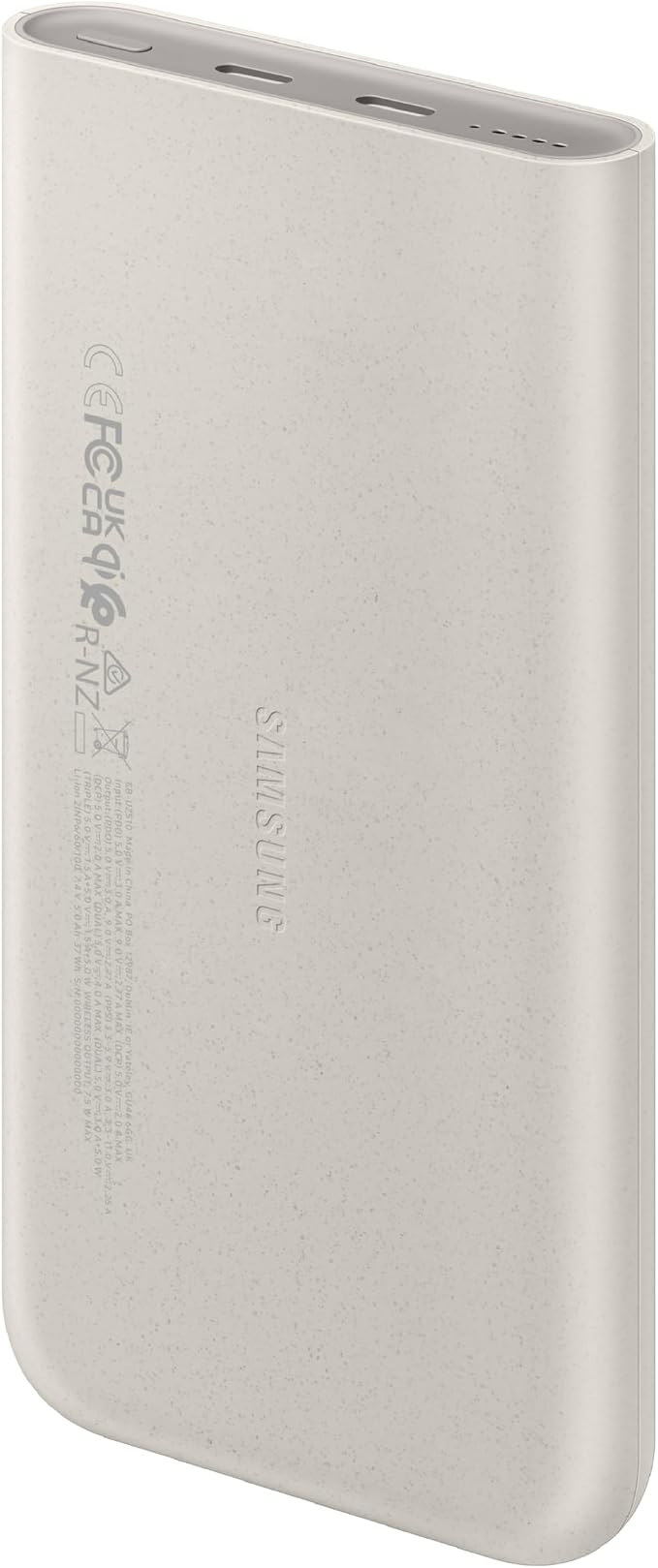 SAMSUNG 25W 10,000mAh Battery Pack Wireless Charger, Super Fast Charging w/ 2 Ports for Galaxy Phones, Buds and More, 3A USB-C Cable Included, 2024, US Version, EB-U2510XUEGUS. Beige