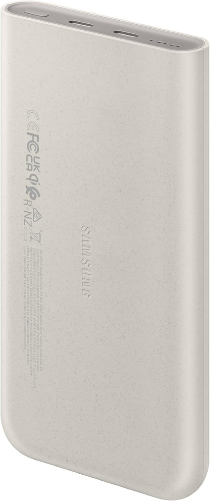 SAMSUNG 25W 10,000mAh Battery Pack Wireless Charger, Super Fast Charging w/ 2 Ports for Galaxy Phones, Buds and More, 3A USB-C Cable Included, 2024, US Version, EB-U2510XUEGUS. Beige