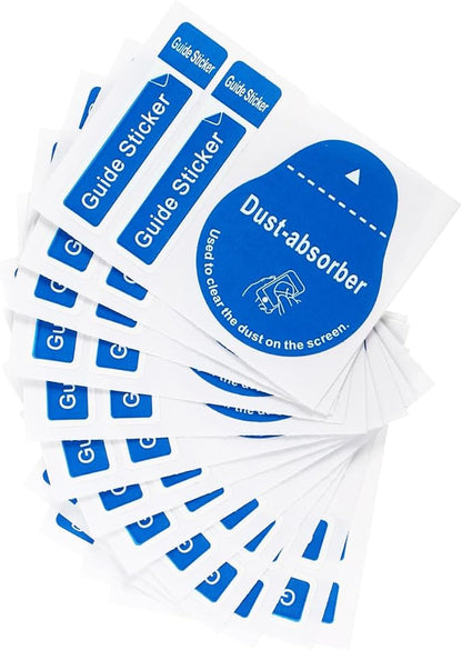 Mikikit 1000Pcs LCD Screen Sticker: Dust Removal Stickers Screen Cleaning Sticker LCD Cleaning Decals for Cell Phone Tablet Monitors