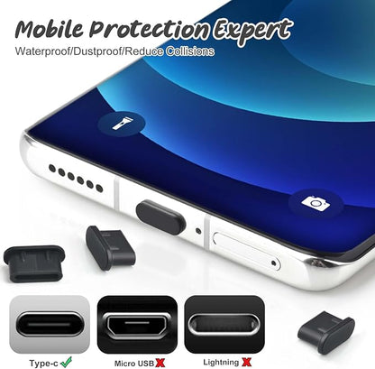 USB C Dust Plug Type C Anti Dust Plugs Cover USB C Dust Cover Type C Charging Port Protector with Cleaning Brush for iPhone 15 Samsung GalaxyGoogle Pixel Moto G TCL UMIDIGI OnePlus Nord (30Pcs)