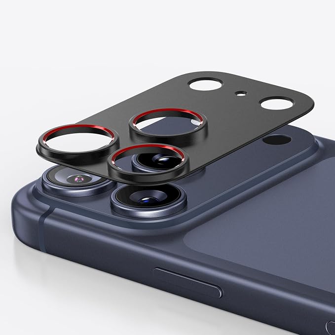 Camera Lens Protector for Phone 17 pro,Camera Ring Bumper, No Glass - Black