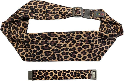 BANDI Plus Size Fanny Pack for Women – Travel-Ready Pocket Belt for Phone, Passport, Keys, Money, & Medical Devices (Leopard)