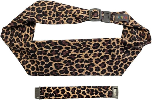 BANDI Plus Size Fanny Pack for Women – Travel-Ready Pocket Belt for Phone, Passport, Keys, Money, & Medical Devices (Leopard)