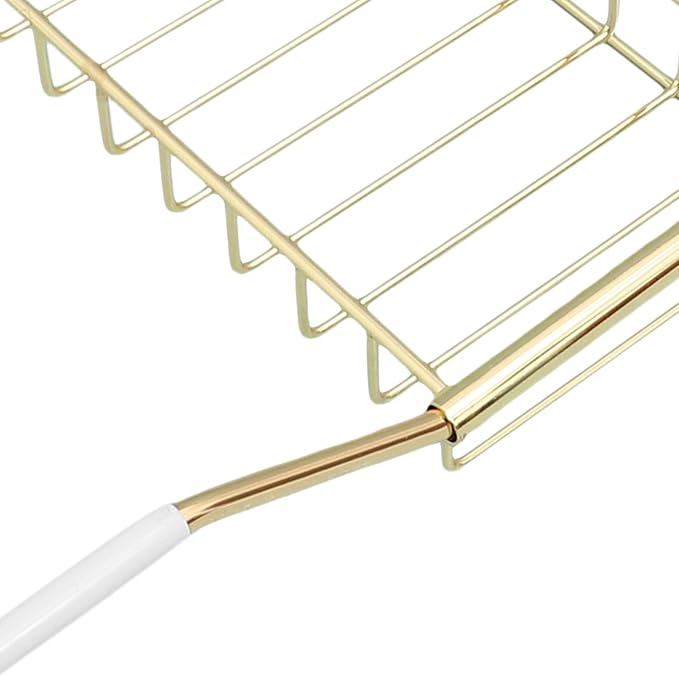 COHEALI Adjustable Stainless Steel Bathtub Tray with Anti-Slip Grips Expandable Tub Rack Storage Holder for Phone Soap Towels Versatile Bathroom Shelf for Books Tablets Wine Glasses Gold