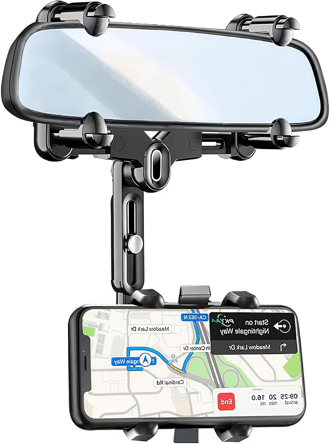 Ultra-Strong Suction Cup Phone Mount for Car - Anti-Shock & Noiseless Dashboard & Windshield Holder, 360° Adjustable Hands-Free Mount for All Smartphone (03)