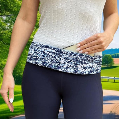 BANDI Running Belt for Women & Men – USA Made No-Bounce Adjustable Waist Pack & Secure Fanny Pack – Fits All Phones, Gels & Essentials – Zipper-Free, Medical Device Friendly