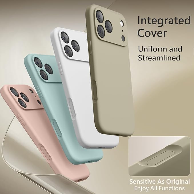 FireNova Magnetic for iPhone 17 Pro Max Case, Compatible with MagSafe, [Integrated Silicone Camera Control Button] [Camera Protection] Anti-Scratch Microfiber Lining Phone Case, 6.9", Khaki