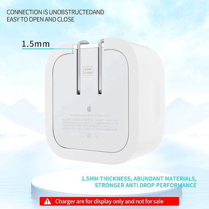 Soft Silicone Charger Case Protective Cover Compatible with Apple 40W Dynamic Power Adapter (60W Max) for MacBook Air13/15 M5 A3449 A3448&iPhone Series, Shockproof 40W Charger Protector, White