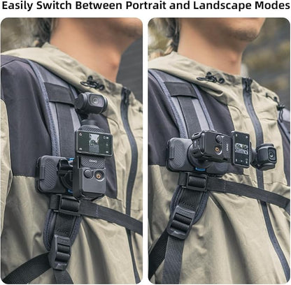 Pocket3 Magnetic Backpack Shoulder Strap Clip Mount, Magnetic Quick Release Backpack Mount, Bag Belt Shoulder Strap Holder with Extended Border Compatible with DJI Osmo Pocket 3