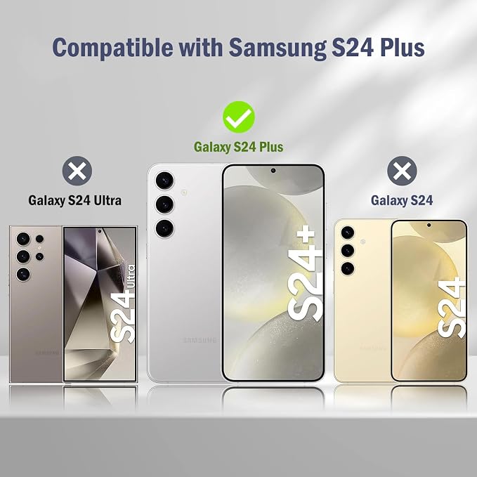Korecase Camera Lens Protector for Samsung Galaxy S24 Plus Galaxy S24+Plus Metal Tempered Glass Camera Cover Film, Rear Lens Protector Case Friendly for Samsung S24 Plus,Purple
