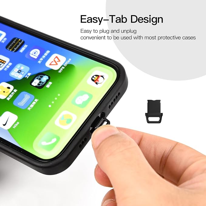 10X iPhone 14 Anti Dust Plug, iPhone Lightning Charging Port Dust Cover for iPhone 14 Pro Max, 13 Pro Max, 12 Pro Max, 11 Pro, X, XS, XR, 8, 7 iPad AirPods with Easy Grip Tab, Lanyard & Cleaning Brush
