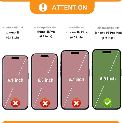 Bocasal Crossbody Wallet Case for iPhone 16 Pro Max, RFID Blocking PU Leather Zipper Handbag Purse Flip Cover, Kickstand Folio Case with Card Slots Holder Wrist Strap Lanyard 5G 6.9 Inch (Dark Purple)