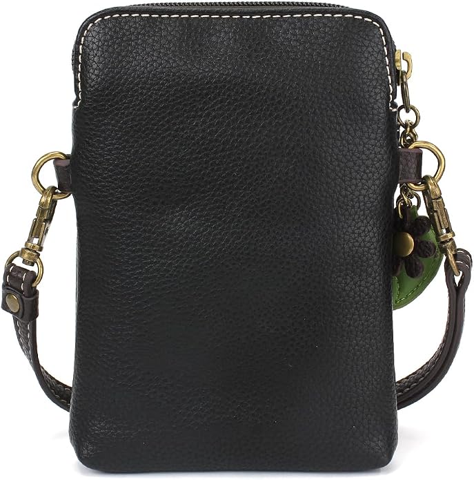 CHALA Plant Life Collection Cell Phone Crossbody Purse-Women PU Leather/Canvas Multicolor Handbag with Adjustable Strap