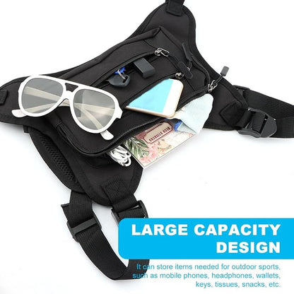 PUXING Sports Chest Bag For Men Women Tactic-al Vest Running Vest Bag With Built Phone Holder Chest Pack for Hiking