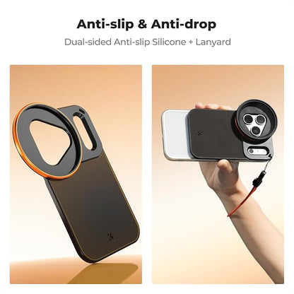 K&F CONCEPT Double-Sided Magnetic Lens Filter Mount Adapter, Compatible with iPhone 17 Pro Max and 58mm Threaded Filters, iPhone Filter Mount (Filter Not Included)