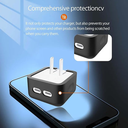 Case for Apple 35W Power Adapter,NOUKAJU Silicone Protective Cover,Drop-Proof,Scratch-Proof,Shock-Proof,Protective Case for Apple 35W Charger(Black)