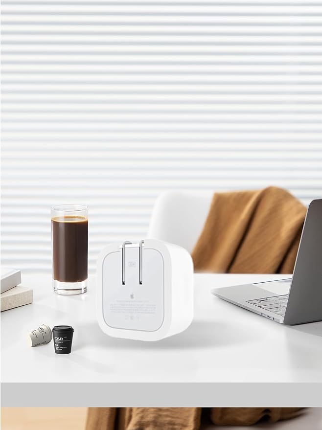 Case for Apple 35W Dual USB-C Port Compact Power Adapter, WUNIAK Soft Silicone Protective Portable Scratch Shock Resistant Shell, Protective Case for Apple 35W Dual USB-C Charger, White